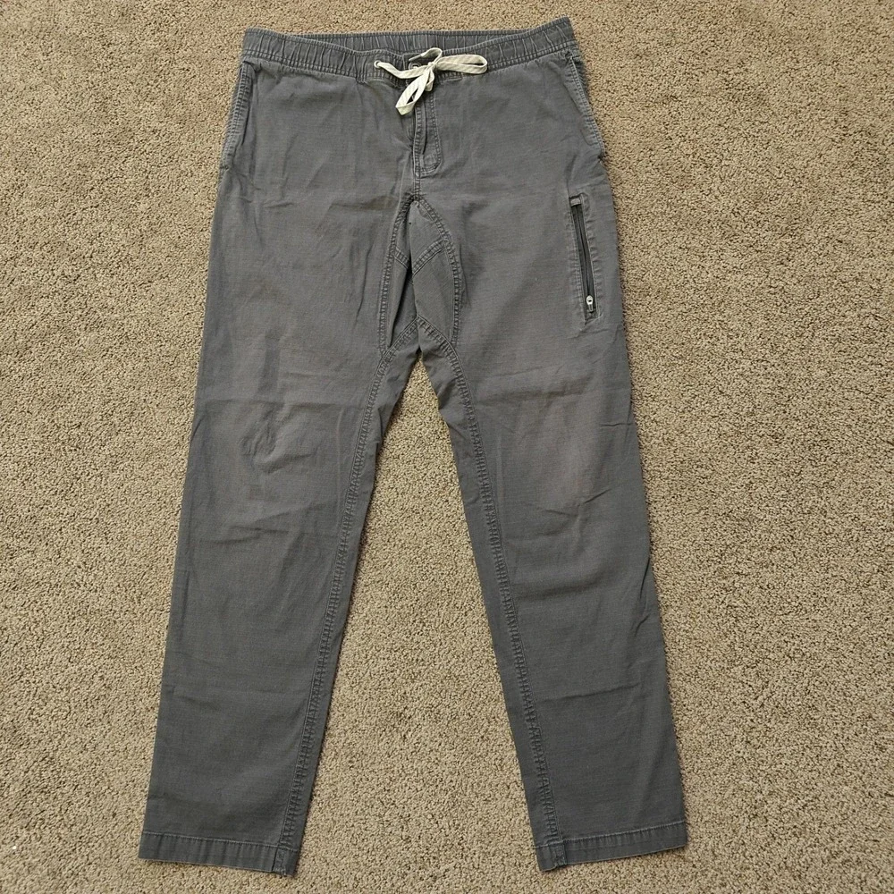 Vuori Ripstop Pant Mens XL Charcoal Grey Organic Cotton Stretch V412 Hiking - Picture 3 of 14
